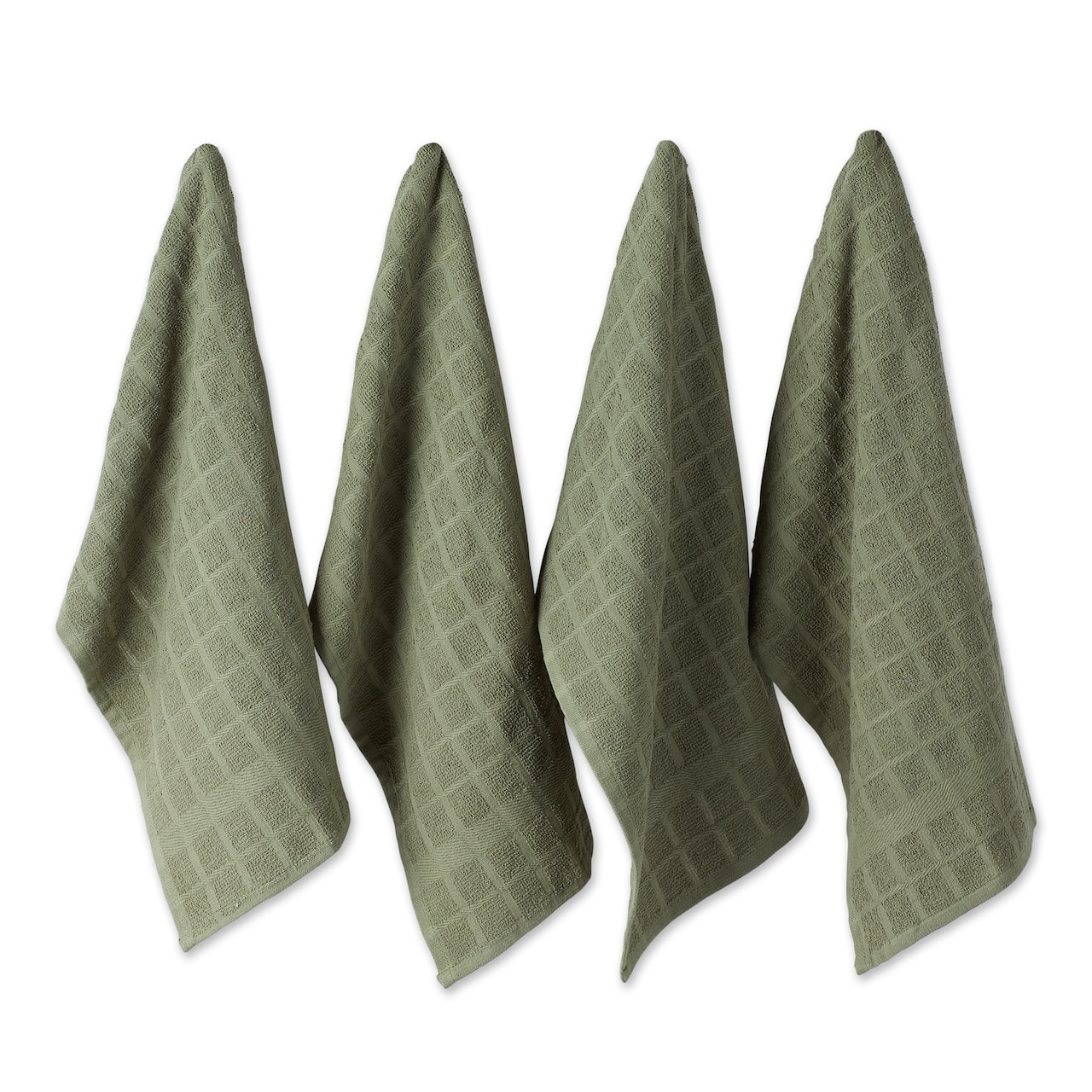 DII® Solid Windowpane Terry Dishtowels, 4ct.